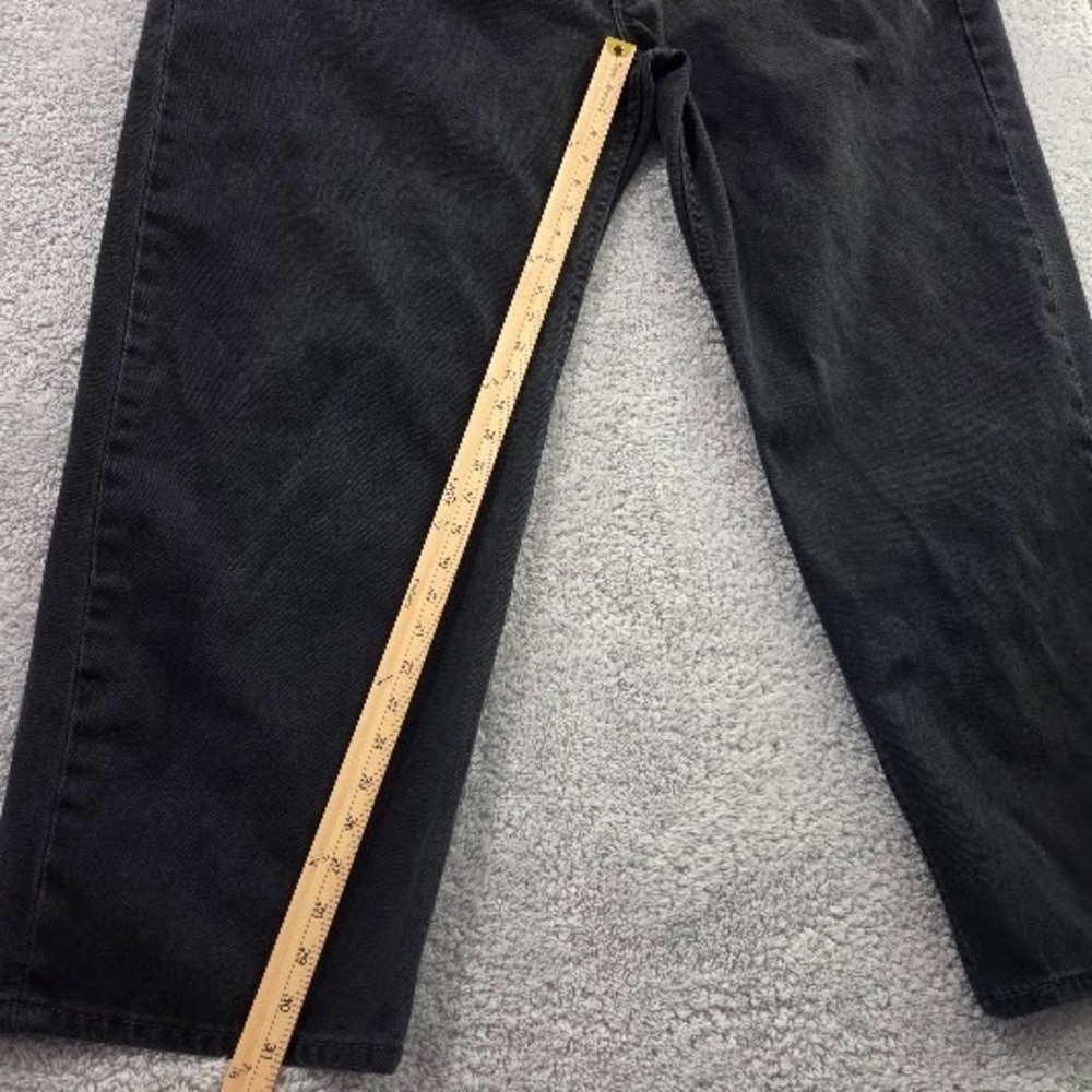 Levi's 550 Relaxed Fit Black Jeans Mens 54x32 Big & Tall 100% Cotton Denim Taper - Picture 10 of 14